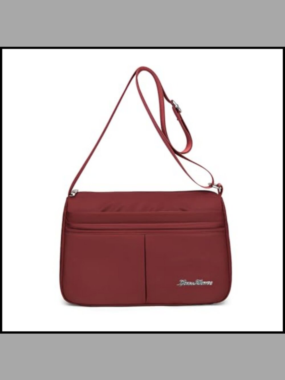 Nylon Crossbody Bag Multi-Pocket Satchel Large Capacity Women's Shoulder Handbag
